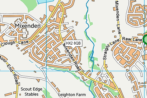 HX2 8QB map - OS VectorMap District (Ordnance Survey) HX2 8QB map - OS VectorMap District (Ordnance Survey)