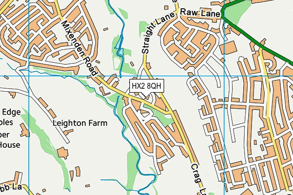 HX2 8QH map - OS VectorMap District (Ordnance Survey) HX2 8QH map - OS VectorMap District (Ordnance Survey)