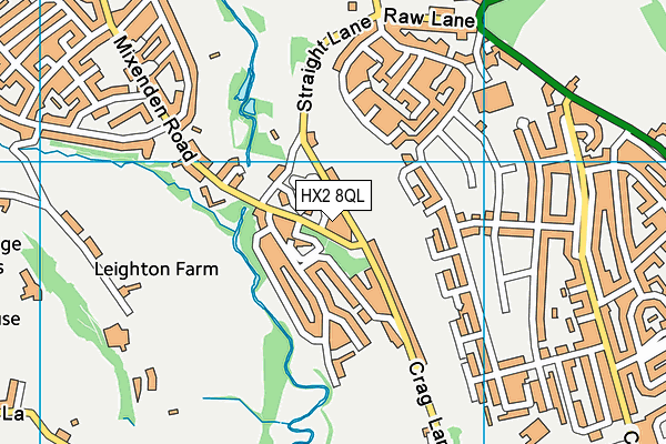 HX2 8QL map - OS VectorMap District (Ordnance Survey) HX2 8QL map - OS VectorMap District (Ordnance Survey)