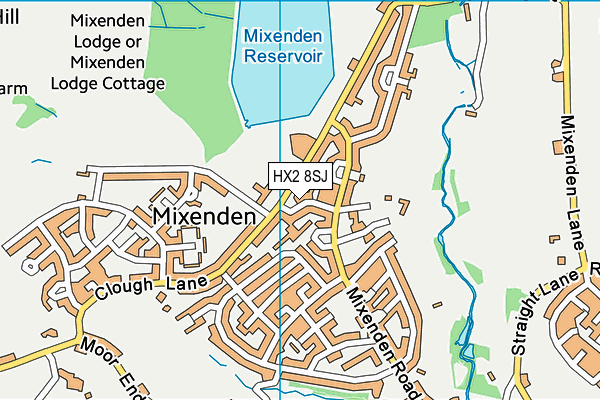 HX2 8SJ map - OS VectorMap District (Ordnance Survey) HX2 8SJ map - OS VectorMap District (Ordnance Survey)