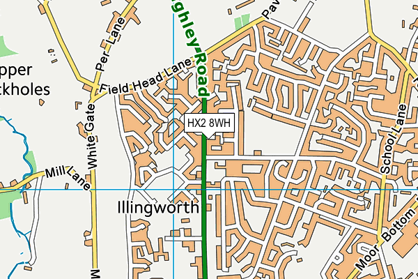 HX2 8WH map - OS VectorMap District (Ordnance Survey) HX2 8WH map - OS VectorMap District (Ordnance Survey)