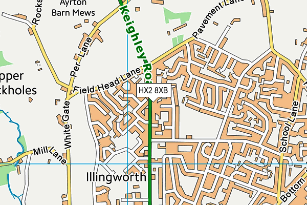 HX2 8XB map - OS VectorMap District (Ordnance Survey) HX2 8XB map - OS VectorMap District (Ordnance Survey)