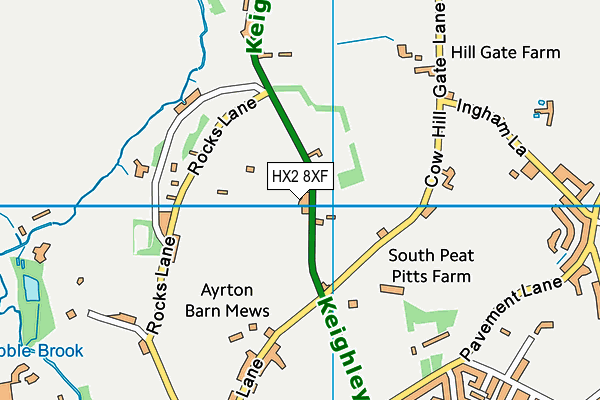 HX2 8XF map - OS VectorMap District (Ordnance Survey) HX2 8XF map - OS VectorMap District (Ordnance Survey)
