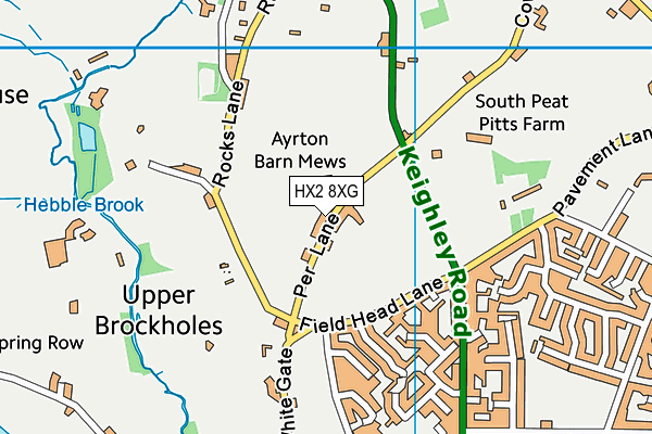 HX2 8XG map - OS VectorMap District (Ordnance Survey) HX2 8XG map - OS VectorMap District (Ordnance Survey)