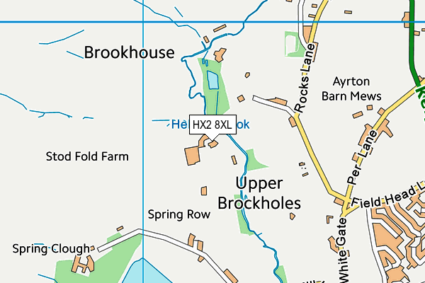 HX2 8XL map - OS VectorMap District (Ordnance Survey)
