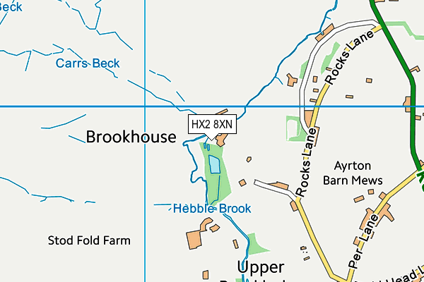 HX2 8XN map - OS VectorMap District (Ordnance Survey) HX2 8XN map - OS VectorMap District (Ordnance Survey)