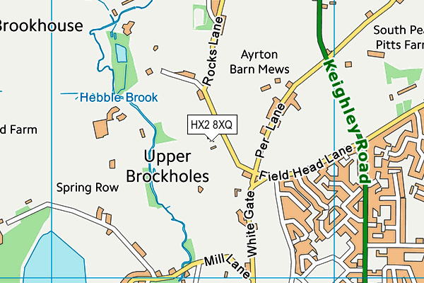 HX2 8XQ map - OS VectorMap District (Ordnance Survey) HX2 8XQ map - OS VectorMap District (Ordnance Survey)