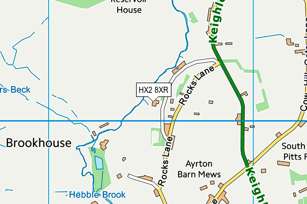HX2 8XR map - OS VectorMap District (Ordnance Survey) HX2 8XR map - OS VectorMap District (Ordnance Survey)