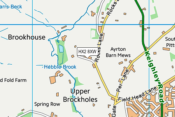 HX2 8XW map - OS VectorMap District (Ordnance Survey) HX2 8XW map - OS VectorMap District (Ordnance Survey)