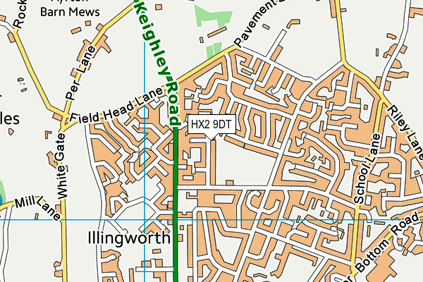 HX2 9DT map - OS VectorMap District (Ordnance Survey) HX2 9DT map - OS VectorMap District (Ordnance Survey)