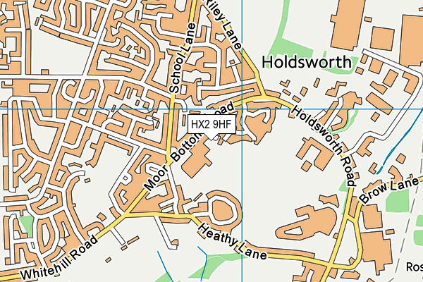 HX2 9HF map - OS VectorMap District (Ordnance Survey) HX2 9HF map - OS VectorMap District (Ordnance Survey)