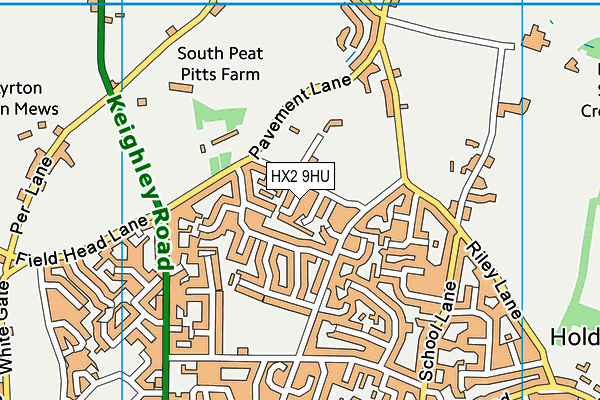 HX2 9HU map - OS VectorMap District (Ordnance Survey) HX2 9HU map - OS VectorMap District (Ordnance Survey)