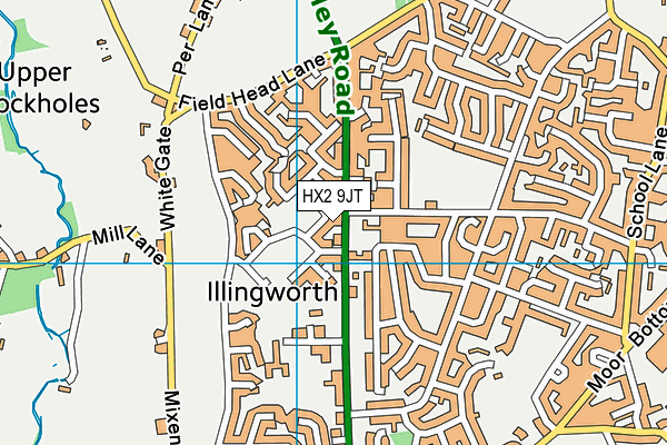 HX2 9JT map - OS VectorMap District (Ordnance Survey) HX2 9JT map - OS VectorMap District (Ordnance Survey)