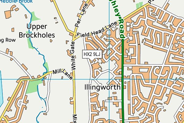HX2 9LJ map - OS VectorMap District (Ordnance Survey) HX2 9LJ map - OS VectorMap District (Ordnance Survey)