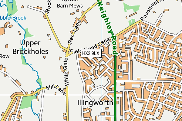 HX2 9LX map - OS VectorMap District (Ordnance Survey) HX2 9LX map - OS VectorMap District (Ordnance Survey)