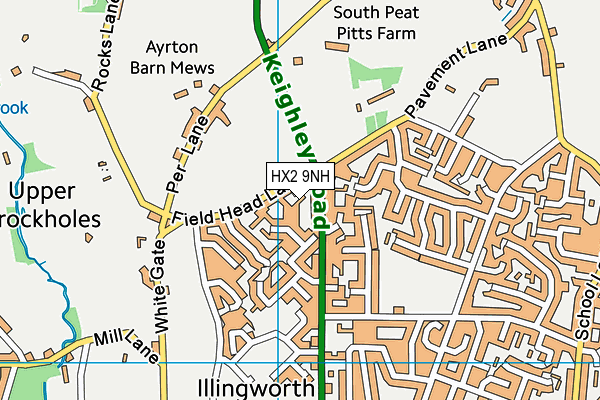 HX2 9NH map - OS VectorMap District (Ordnance Survey) HX2 9NH map - OS VectorMap District (Ordnance Survey)