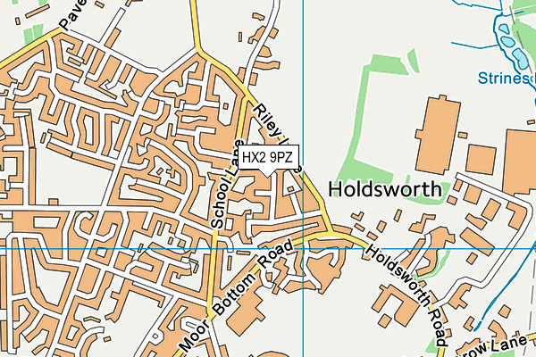 HX2 9PZ map - OS VectorMap District (Ordnance Survey) HX2 9PZ map - OS VectorMap District (Ordnance Survey)