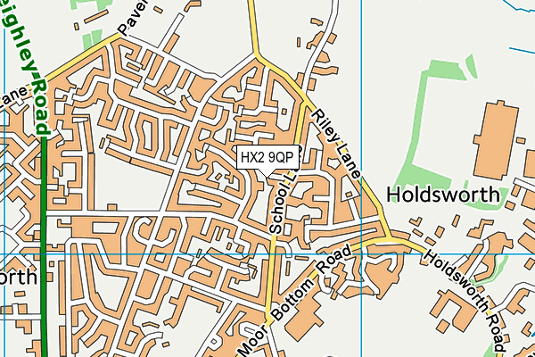 HX2 9QP map - OS VectorMap District (Ordnance Survey) HX2 9QP map - OS VectorMap District (Ordnance Survey)