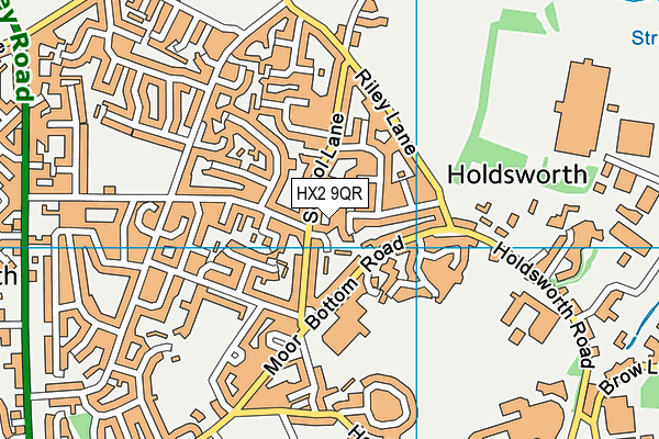 HX2 9QR map - OS VectorMap District (Ordnance Survey) HX2 9QR map - OS VectorMap District (Ordnance Survey)