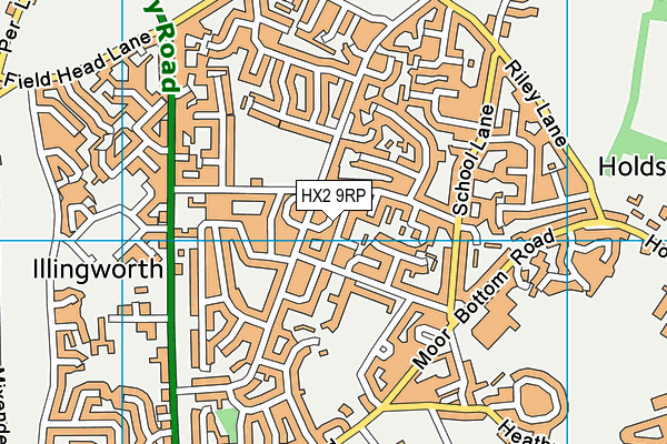 HX2 9RP map - OS VectorMap District (Ordnance Survey) HX2 9RP map - OS VectorMap District (Ordnance Survey)