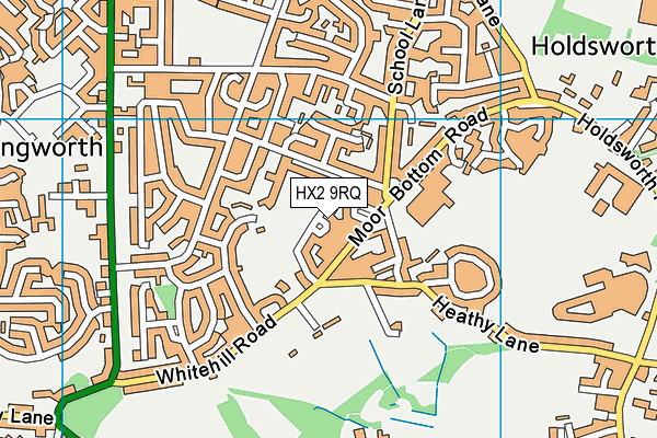 HX2 9RQ map - OS VectorMap District (Ordnance Survey) HX2 9RQ map - OS VectorMap District (Ordnance Survey)