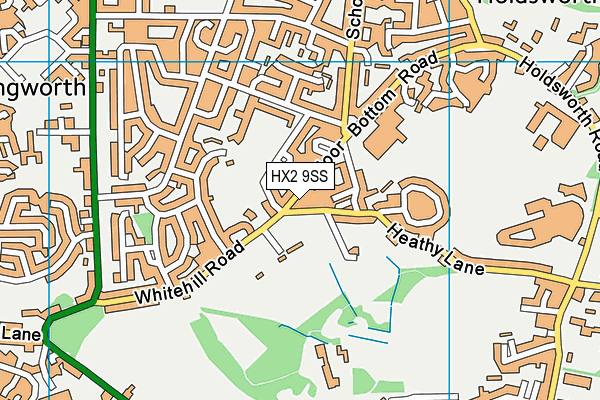 HX2 9SS map - OS VectorMap District (Ordnance Survey) HX2 9SS map - OS VectorMap District (Ordnance Survey)