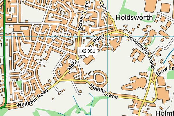 HX2 9SU map - OS VectorMap District (Ordnance Survey) HX2 9SU map - OS VectorMap District (Ordnance Survey)
