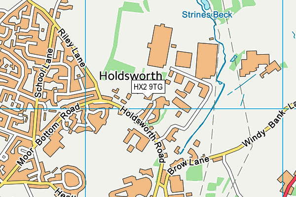 HX2 9TG map - OS VectorMap District (Ordnance Survey) HX2 9TG map - OS VectorMap District (Ordnance Survey)