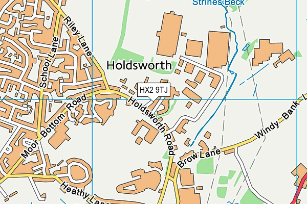 HX2 9TJ map - OS VectorMap District (Ordnance Survey)