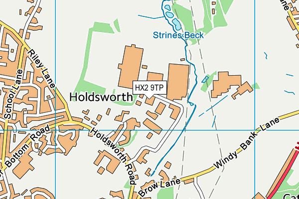 HX2 9TP map - OS VectorMap District (Ordnance Survey)