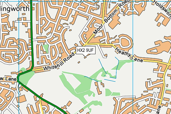 HX2 9UF map - OS VectorMap District (Ordnance Survey) HX2 9UF map - OS VectorMap District (Ordnance Survey)