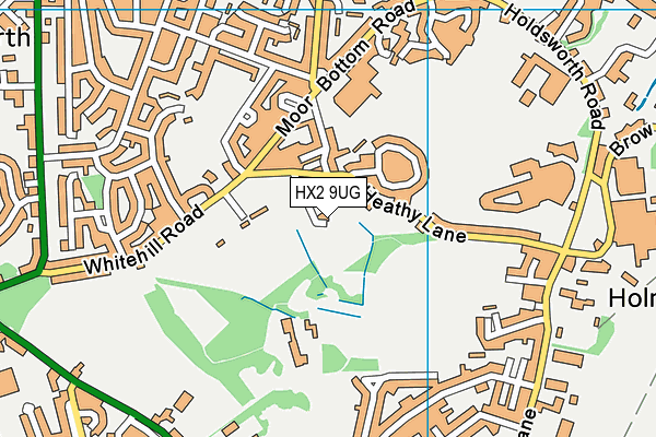 HX2 9UG map - OS VectorMap District (Ordnance Survey) HX2 9UG map - OS VectorMap District (Ordnance Survey)