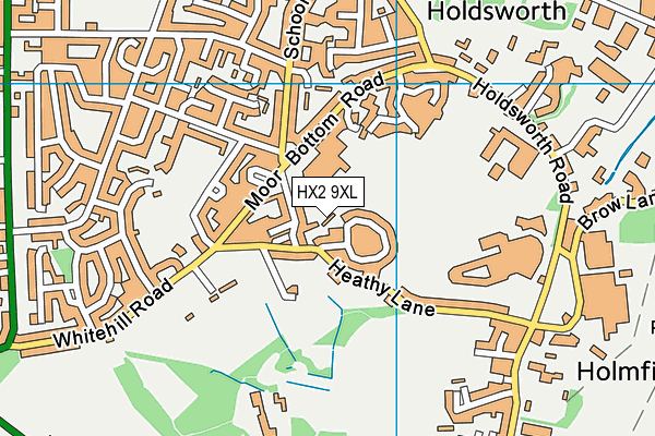 HX2 9XL map - OS VectorMap District (Ordnance Survey) HX2 9XL map - OS VectorMap District (Ordnance Survey)
