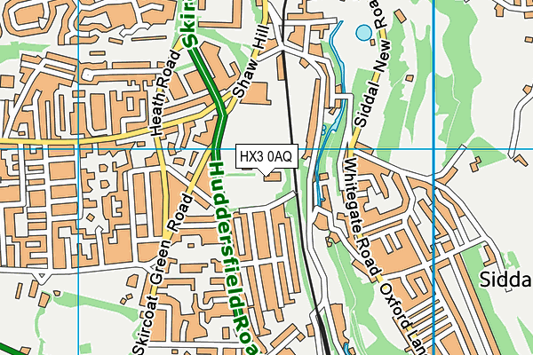 HX3 0AQ map - OS VectorMap District (Ordnance Survey)