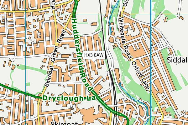 HX3 0AW map - OS VectorMap District (Ordnance Survey) HX3 0AW map - OS VectorMap District (Ordnance Survey)