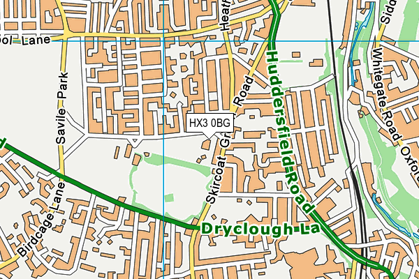 HX3 0BG map - OS VectorMap District (Ordnance Survey) HX3 0BG map - OS VectorMap District (Ordnance Survey)