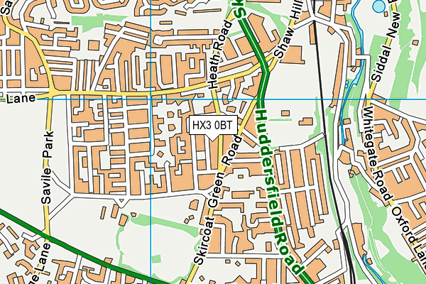 HX3 0BT map - OS VectorMap District (Ordnance Survey) HX3 0BT map - OS VectorMap District (Ordnance Survey)