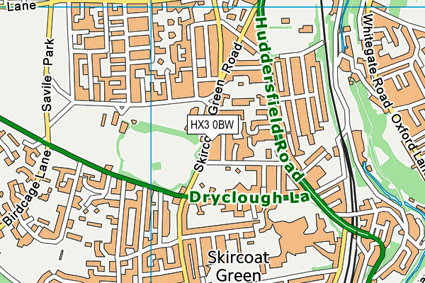 HX3 0BW map - OS VectorMap District (Ordnance Survey) HX3 0BW map - OS VectorMap District (Ordnance Survey)