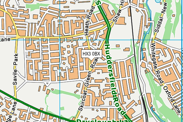 HX3 0BX map - OS VectorMap District (Ordnance Survey) HX3 0BX map - OS VectorMap District (Ordnance Survey)