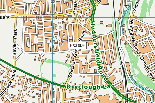 HX3 0DF map - OS VectorMap District (Ordnance Survey) HX3 0DF map - OS VectorMap District (Ordnance Survey)