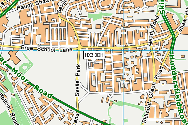 HX3 0DH map - OS VectorMap District (Ordnance Survey) HX3 0DH map - OS VectorMap District (Ordnance Survey)