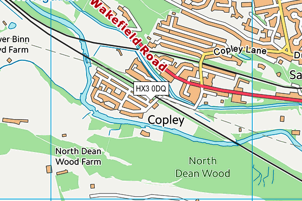 HX3 0DQ map - OS VectorMap District (Ordnance Survey) HX3 0DQ map - OS VectorMap District (Ordnance Survey)