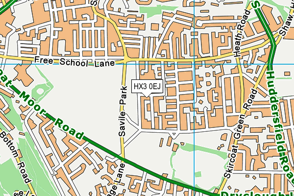 HX3 0EJ map - OS VectorMap District (Ordnance Survey) HX3 0EJ map - OS VectorMap District (Ordnance Survey)