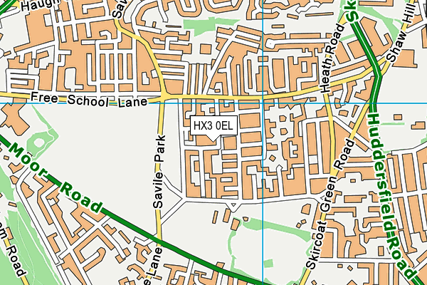 HX3 0EL map - OS VectorMap District (Ordnance Survey) HX3 0EL map - OS VectorMap District (Ordnance Survey)