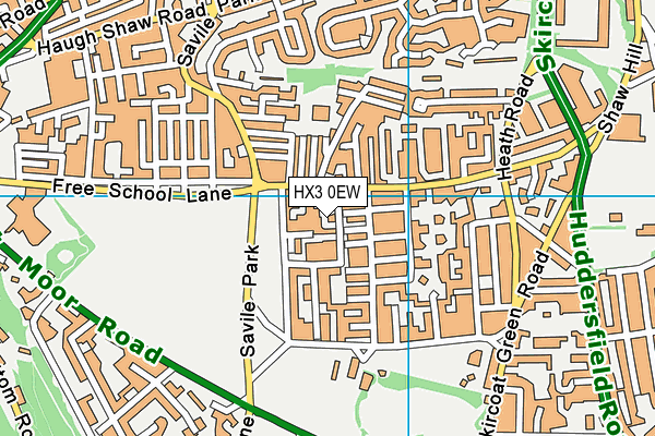 HX3 0EW map - OS VectorMap District (Ordnance Survey) HX3 0EW map - OS VectorMap District (Ordnance Survey)