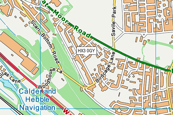 HX3 0GY map - OS VectorMap District (Ordnance Survey) HX3 0GY map - OS VectorMap District (Ordnance Survey)