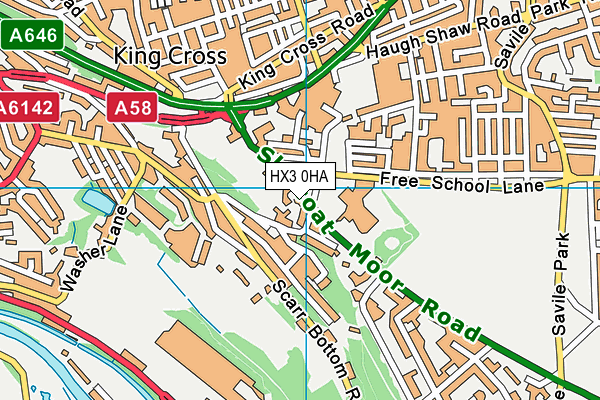 HX3 0HA map - OS VectorMap District (Ordnance Survey) HX3 0HA map - OS VectorMap District (Ordnance Survey)