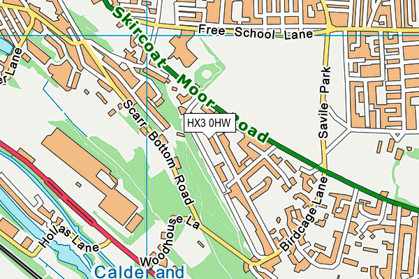 HX3 0HW map - OS VectorMap District (Ordnance Survey) HX3 0HW map - OS VectorMap District (Ordnance Survey)