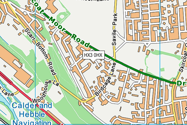 HX3 0HX map - OS VectorMap District (Ordnance Survey) HX3 0HX map - OS VectorMap District (Ordnance Survey)