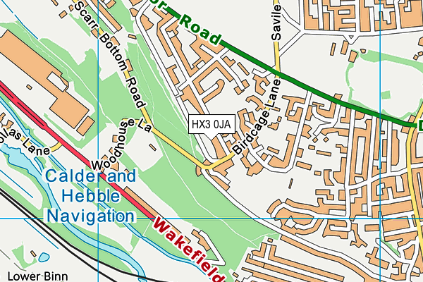 HX3 0JA map - OS VectorMap District (Ordnance Survey) HX3 0JA map - OS VectorMap District (Ordnance Survey)